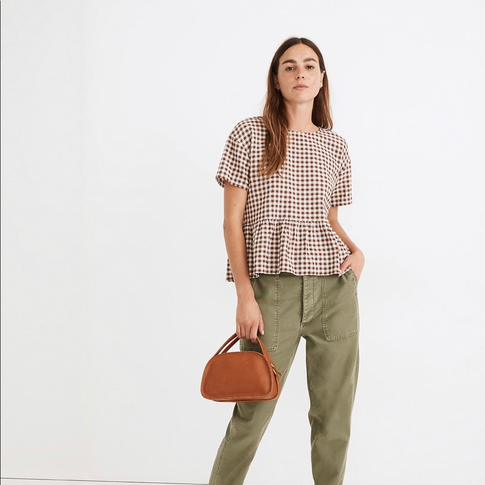 MADEWELL Medford Textured gingham Blouse